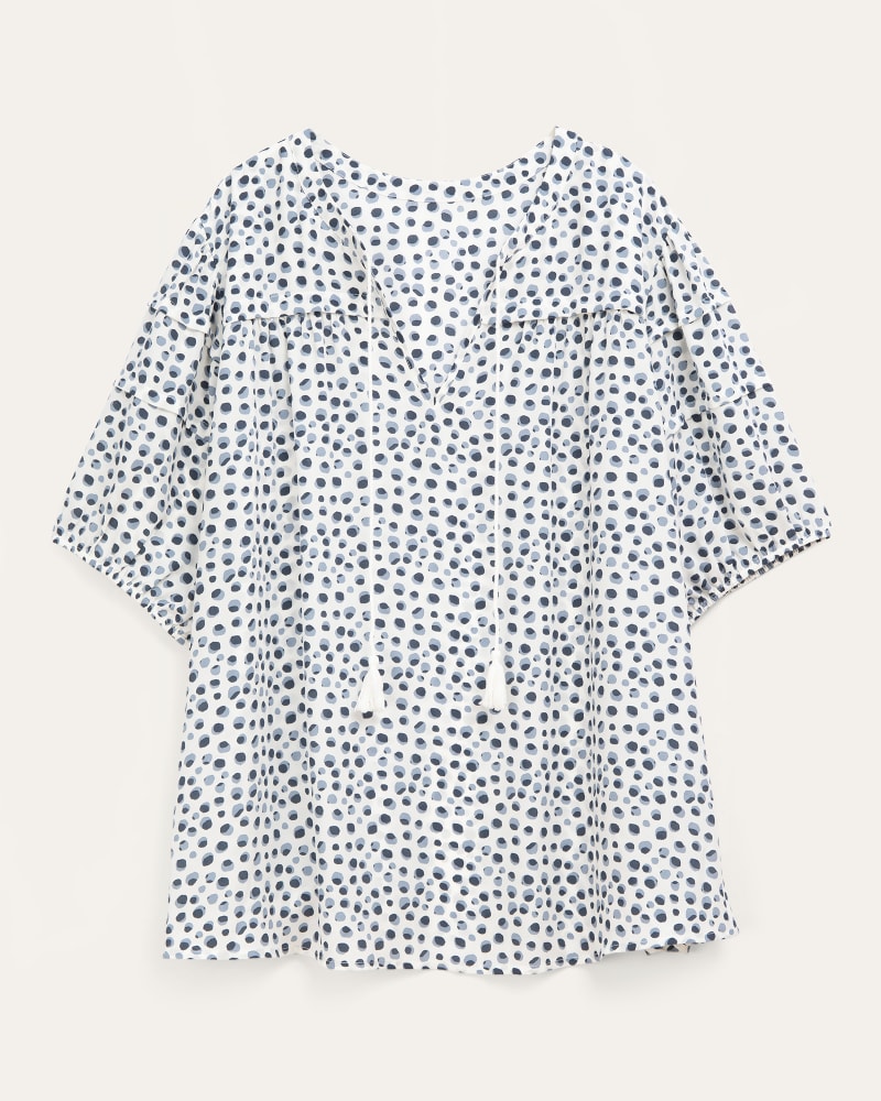 Front of plus size Barbara Short Sleeve Peasant Blouse by Molly & Isadora | Dia&Co | dia_product_style_image_id:202121